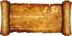 Léber Zsuzsanna névjegykártya