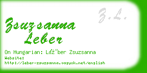 zsuzsanna leber business card